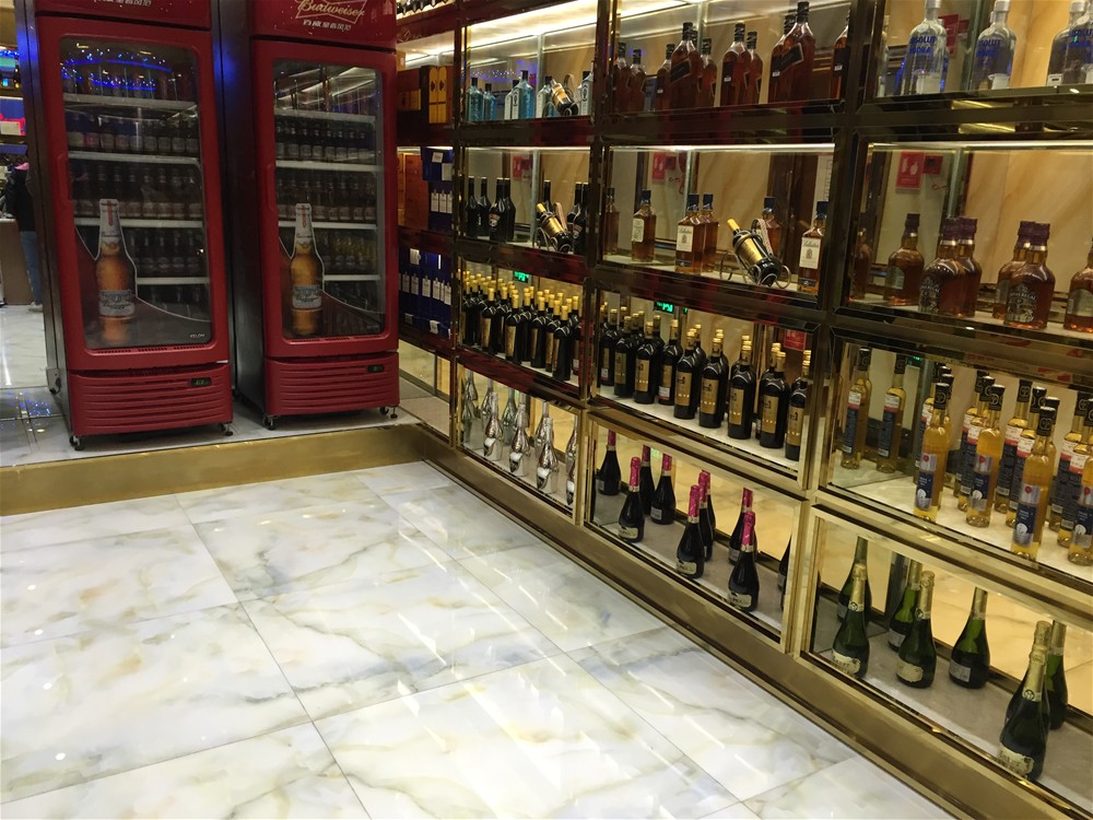 KTV公共区选取217永信贵宾会瓷砖微晶石西班牙-翡翠玉KWD58001铺贴