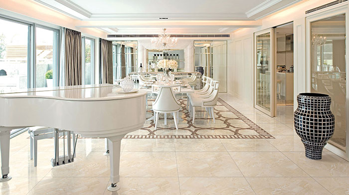 217永信贵宾会瓷砖全抛釉瓷砖KYS8061-KKYP8069-KYS8068餐厅成效图