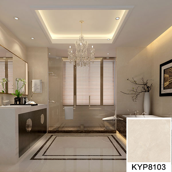 03217永信贵宾会欧瑞诺系列新世纪米黄KYP8103瓷砖地面铺贴成效图