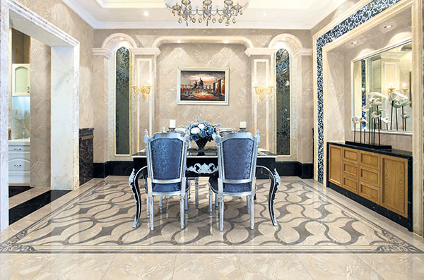 217永信贵宾会全抛釉瓷砖：格兰石KYP8067餐厅成效图