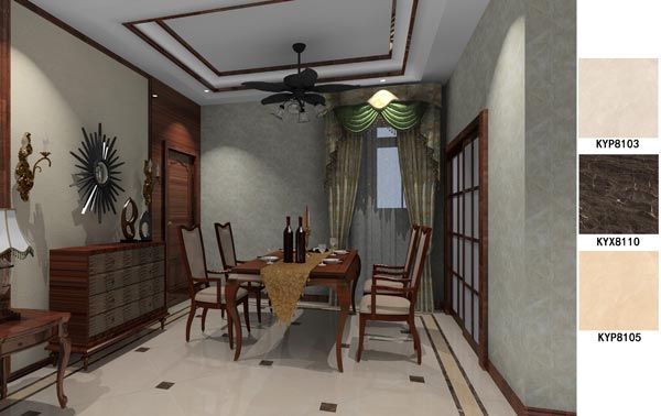 217永信贵宾会瓷砖利用成效：大沥碧桂园·华府01户型装建成效鉴赏