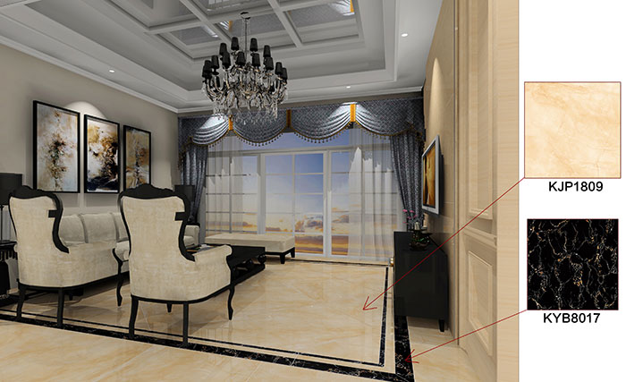 佛山万科·湖岸装建案例客厅成效图