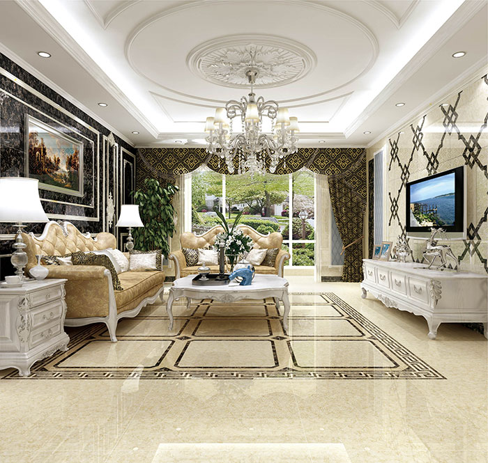 02.217永信贵宾会瓷砖客厅KMA98008-KMB98005成效图