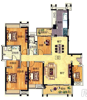 新中式风格将现代元素和传统元素结合在一路，以现代人的审美需要来打造富有传统韵味的事物，让传统艺术在当今社会得到相宜的体现。本单元很奇妙的使用了9面通体大理石瓷砖罗马砂岩系列KA9M001浅灰，不起眼的灰色，内敛而蕴藉，与改进后的中式家具美满搭配，整个空间经典而典雅的复古风情，同时具备着现代的时尚感！