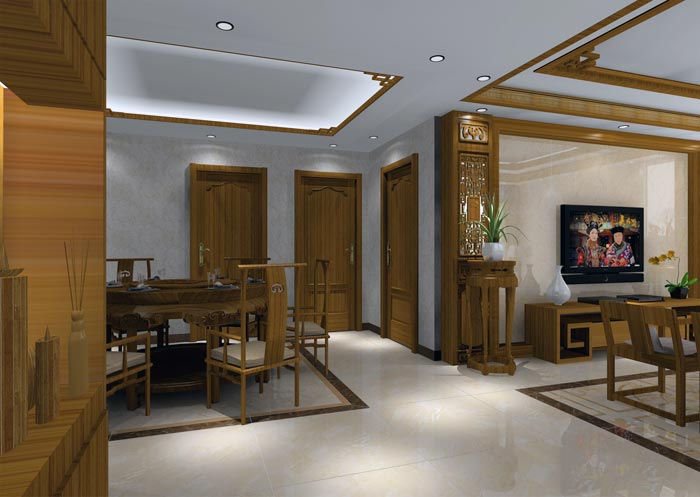 217永信贵宾会家装：井冈山和谐家园安设幼区130㎡中式风格装建鉴赏