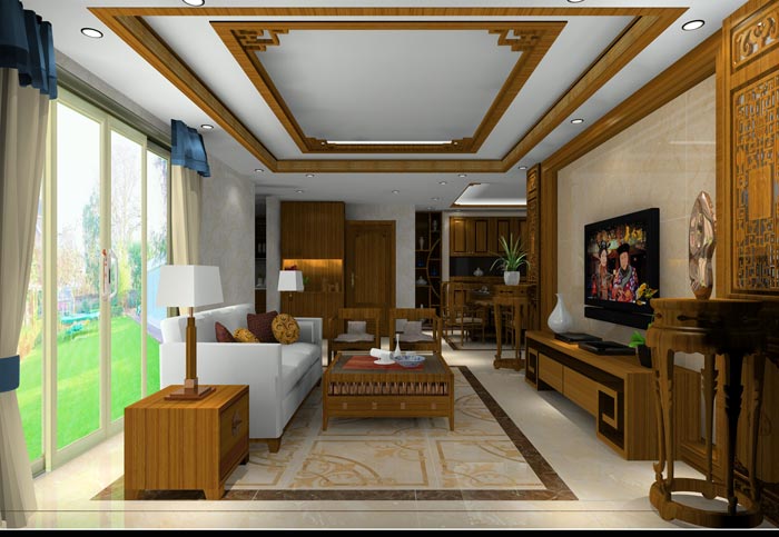 217永信贵宾会家装：井冈山和谐家园安设幼区130㎡中式风格装建鉴赏